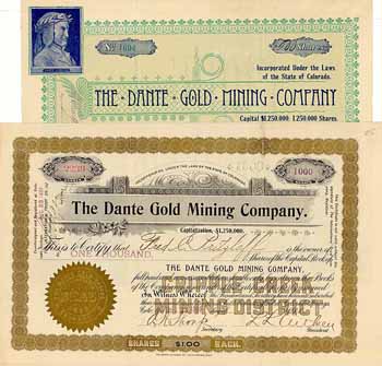 Dante Gold Mining Co. (2 Stücke)