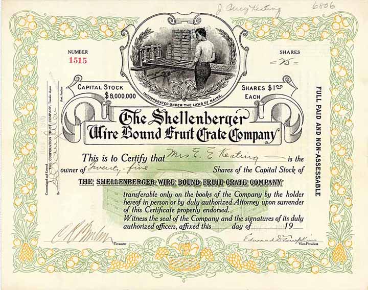 Shellenberger Wire Bound Fruit Crate Co.