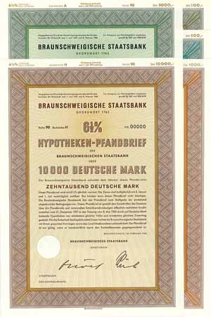 Braunschweigische Staatsbank (5 Stücke)