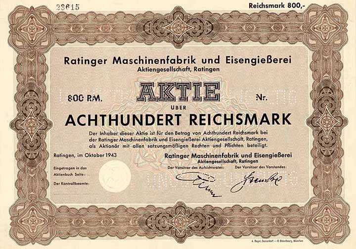 Ratinger Maschinenfabrik und Eisengießerei AG