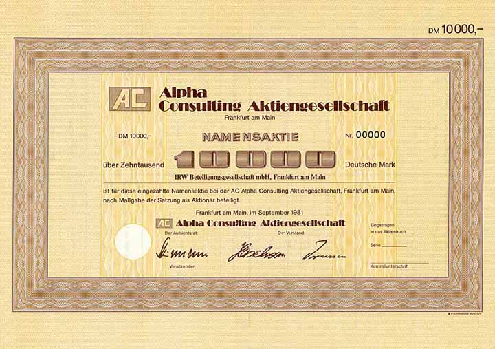 AC Alpha Consulting AG