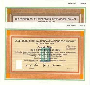 Oldenburgische Landesbank AG (2 Stücke)