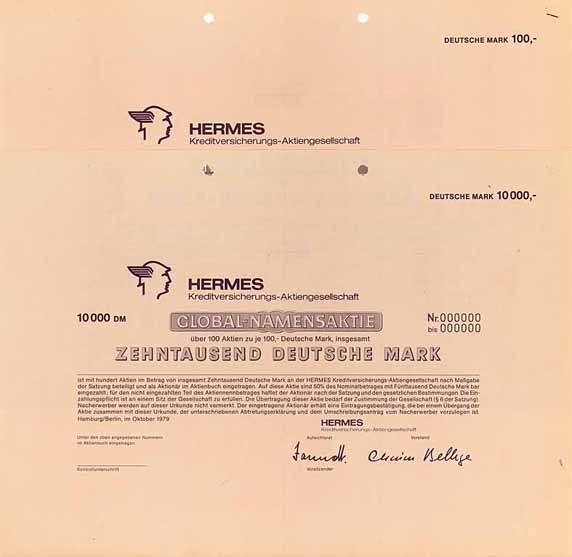 Hermes Kreditversicherungs-AG (2 Stücke)