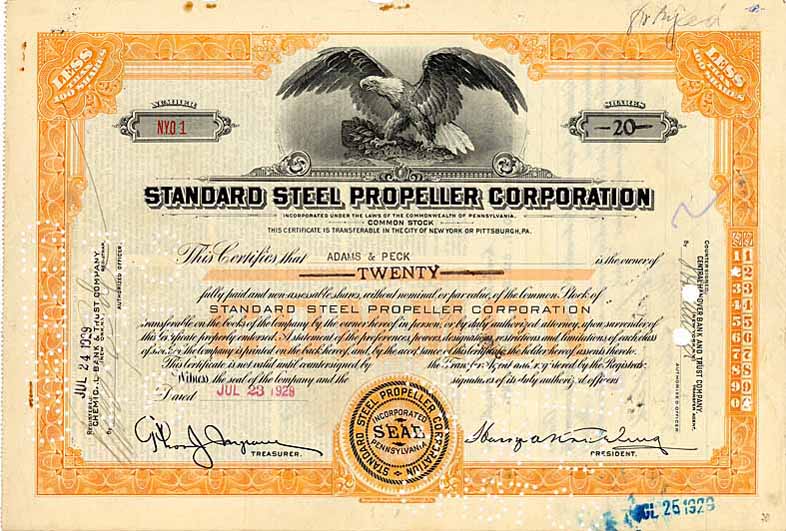 Standard Steel Propeller Corp.