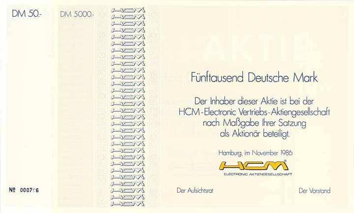 HCM-Electronic Vertriebs-AG (2 Stücke)