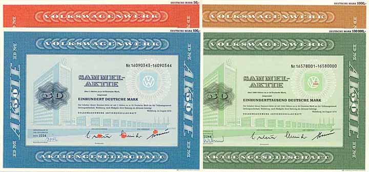 Volkswagenwerk AG (4 Stücke)
