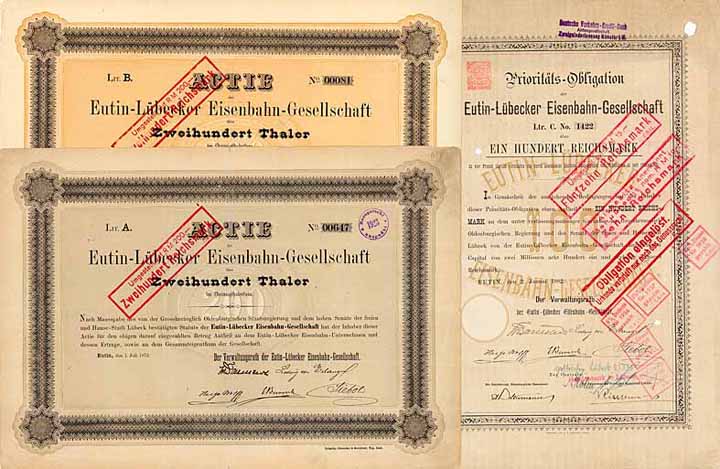 Eutin-Lübecker Eisenbahn-Gesellschaft (26 Stücke)