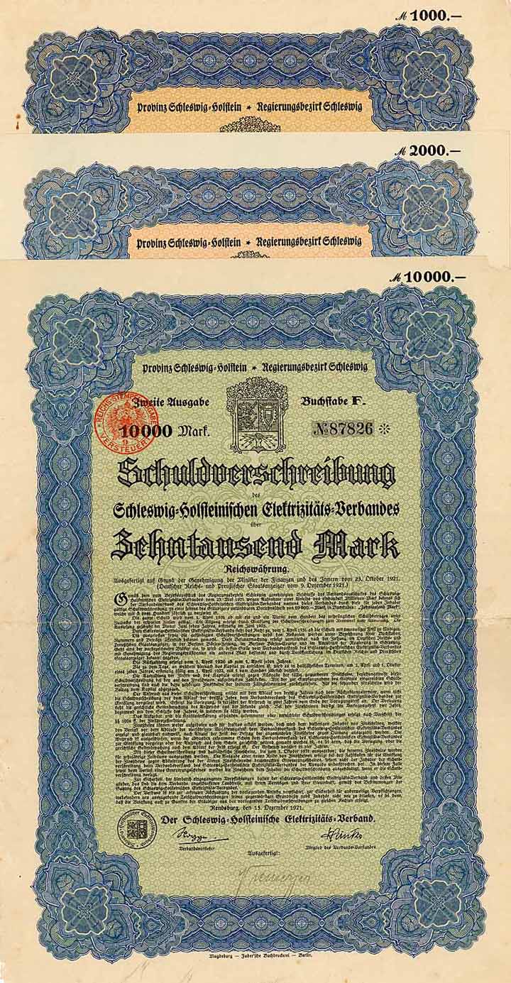 Schleswig-Holsteinischer Elektrizitäts-Verband (3 Stücke)