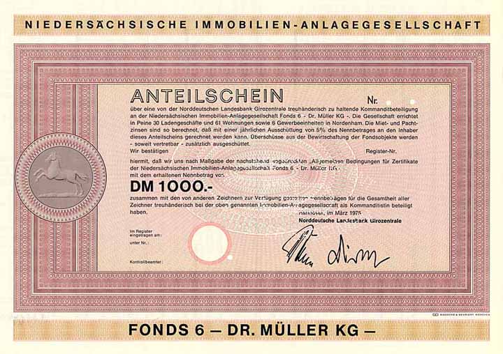 Niedersächsische Landesbank / Niedersächsische Immobilien-Anlagegesellschaft Fonds 6 - Dr. Müller KG -