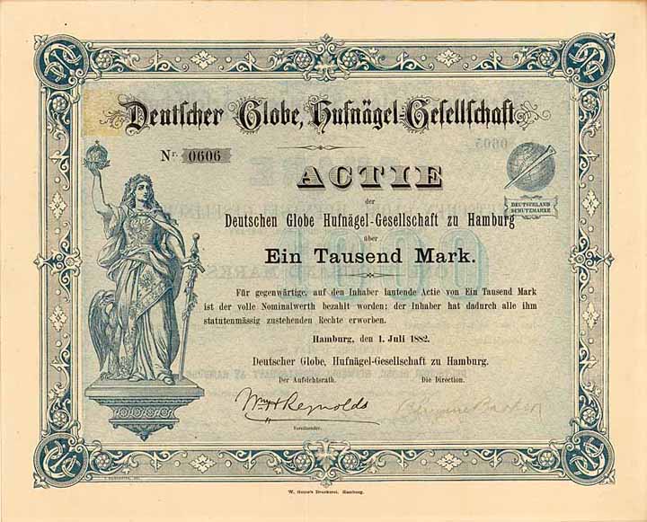 Deutscher Globe, Hufnägel-Gesellschaft