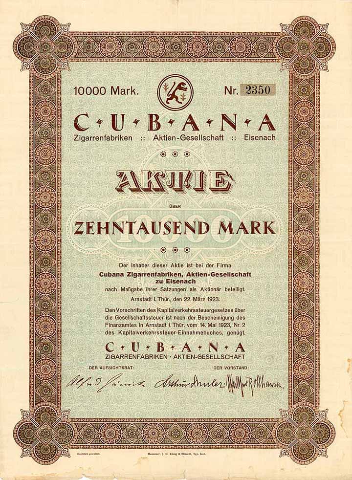 CUBANA Zigarrenfabriken AG