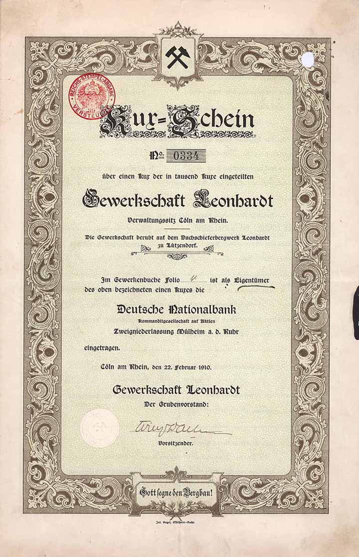 Gewerkschaft Leonhardt zu Lützendorf