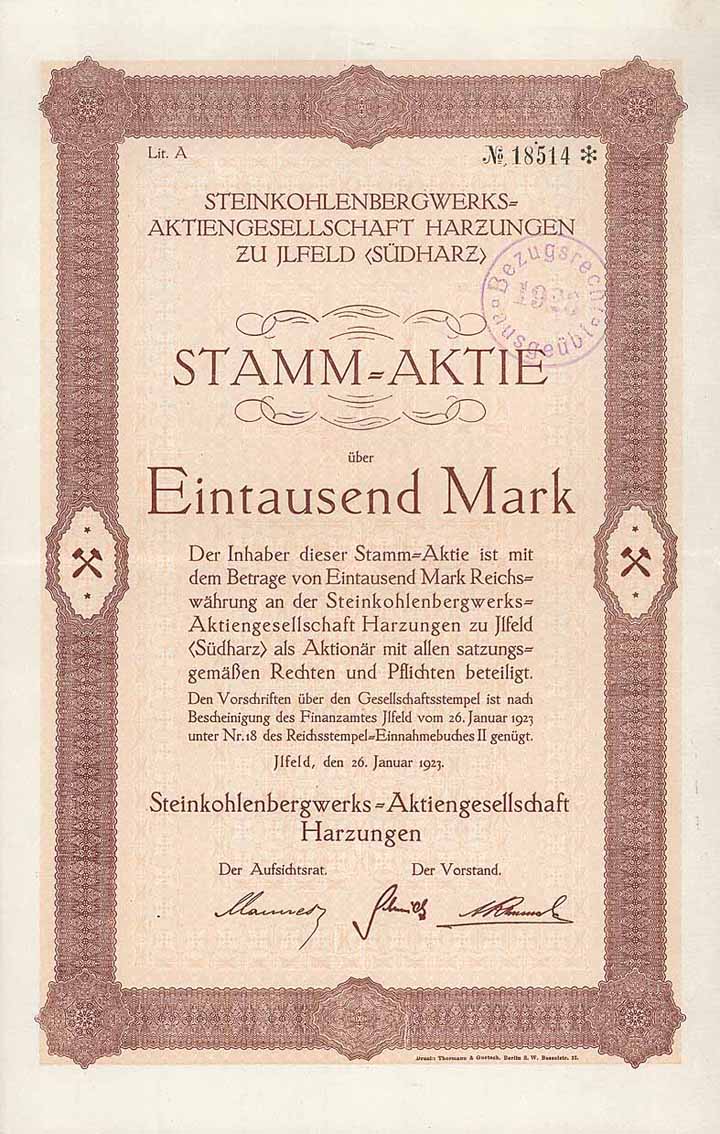 Steinkohlenbergwerks-AG Harzungen