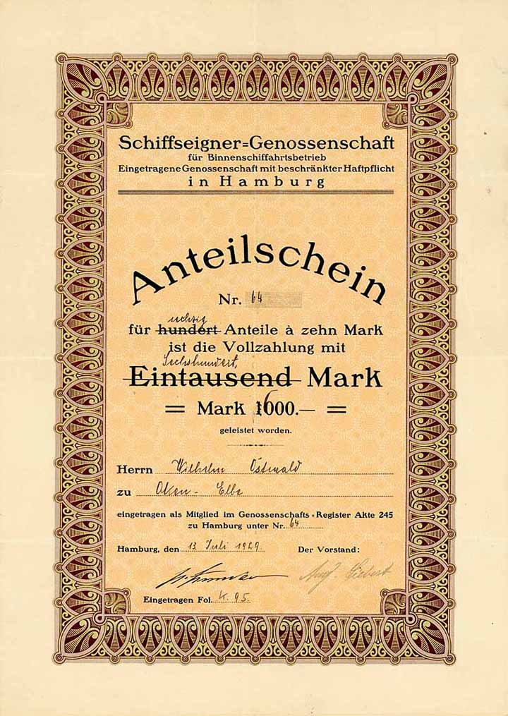 Schiffseigner-Genossenschaft für Binnenschiffahrtsbetrieb e.Gen.m.b.H.