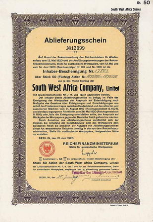 South West Africa Company (Reichsfinanzministerium)