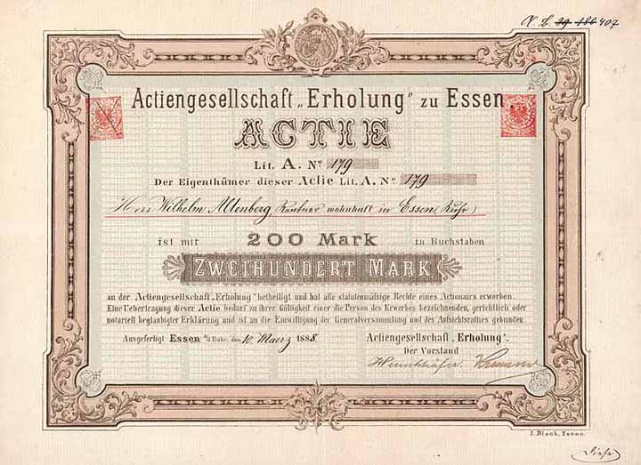 Actiengesellschaft "Erholung"