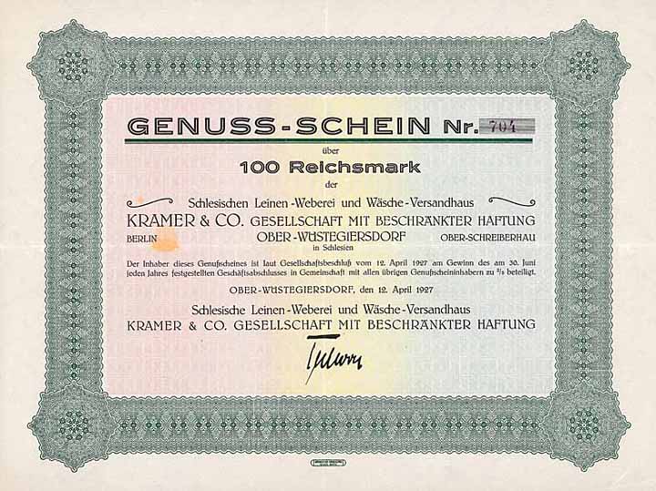 Schlesische Leinen-Weberei und Wäsche-Versandhaus Kramer & Co. GmbH