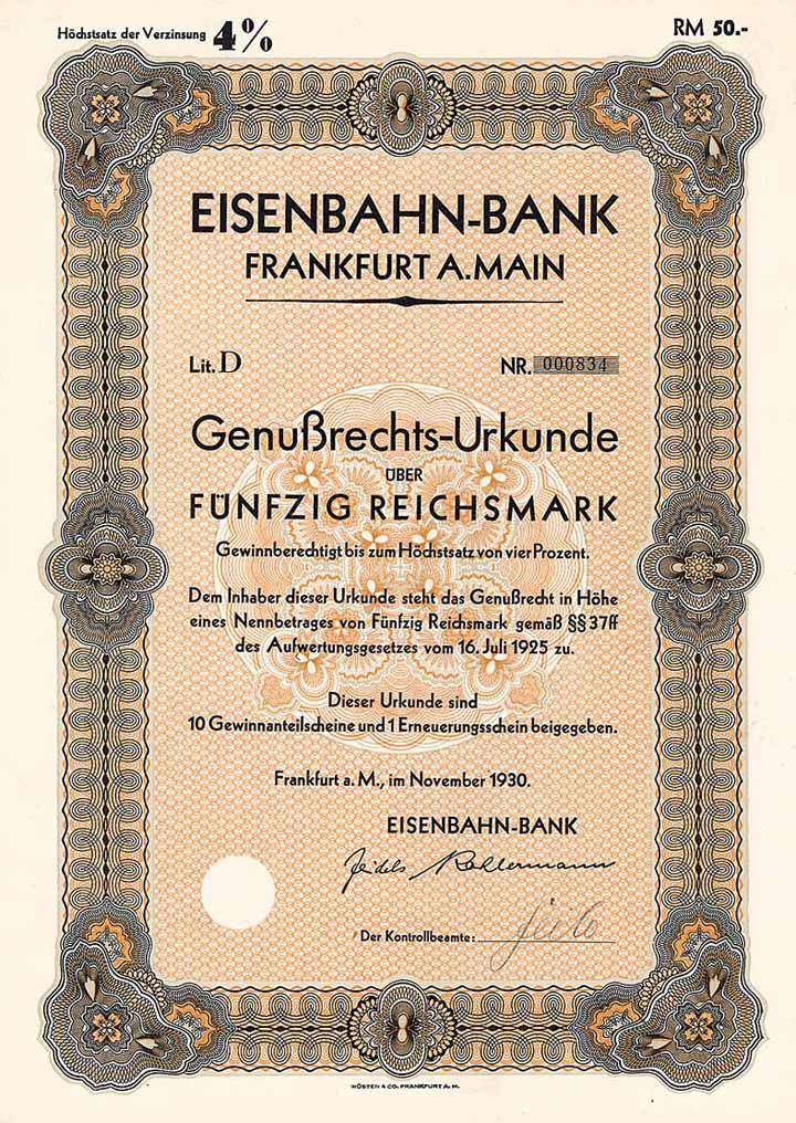 Eisenbahn-Bank