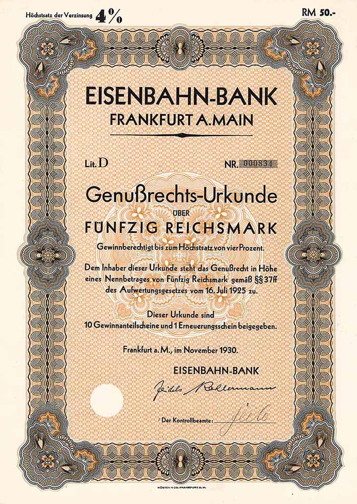 Eisenbahn-Bank