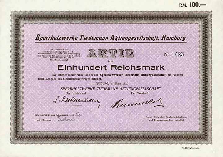 Sperrholzwerke Tiedemann AG