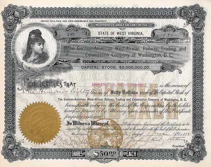 German-American West African Railway, Trading and Colonization Co.