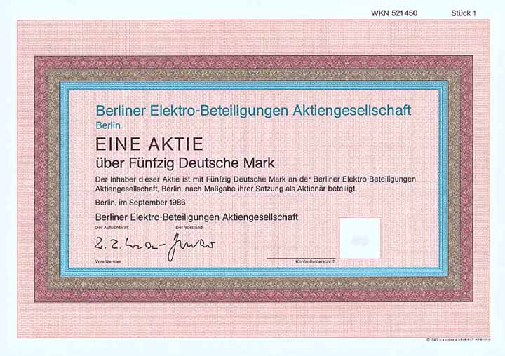 Berliner Elektro-Beteiligungen AG