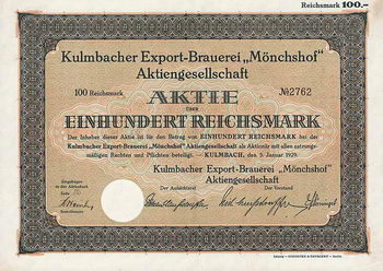 Kulmbacher Export-Brauerei "Mönchshof" AG