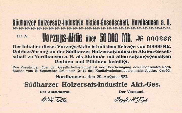 Südharzer Holzersatz-Industrie AG