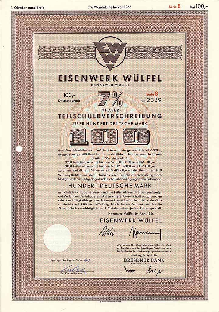 Eisenwerk Wülfel (2 Stücke)