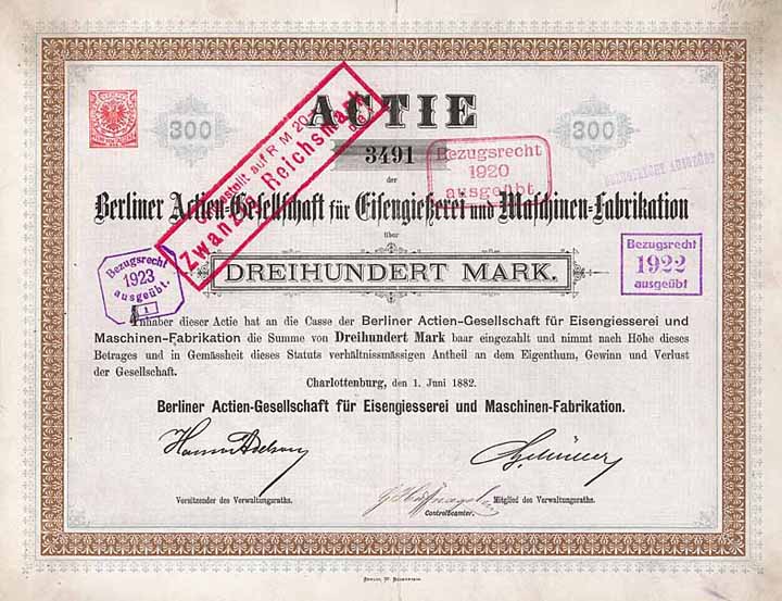 Berliner AG für Eisengiesserei und Maschinen-Fabrikation