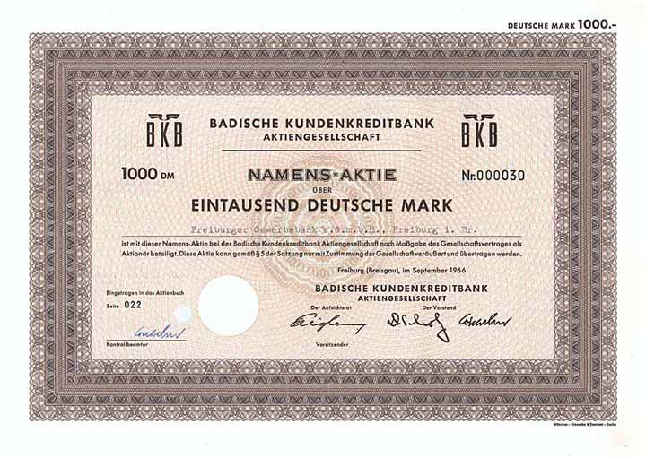 Badische Kundenkreditbank AG