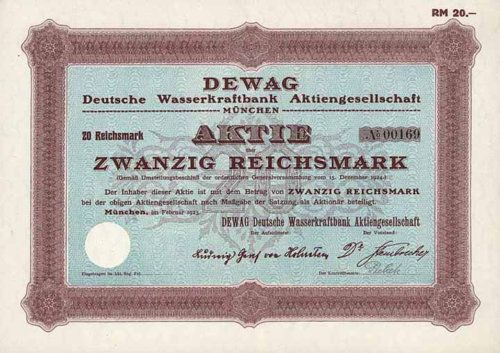 DEWAG Deutsche Wasserkraftbank AG