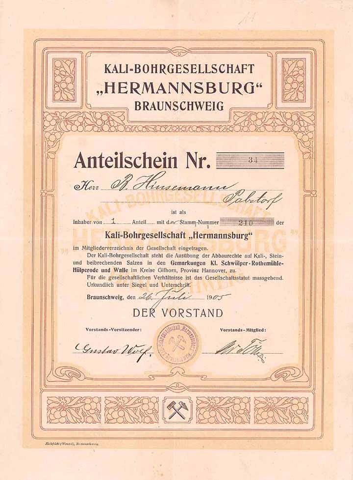 Kali-Bohrgesellschaft Hermannsburg
