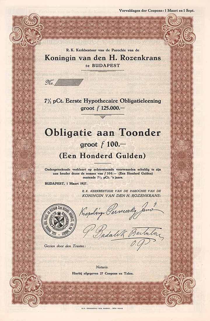 R. K. Kerkbestuur van de Parochie van die Koningin van den H. Rozenkrans Hongarije (Kirchenvorstand der Pfarrgemeinde Königin des Heiligen Rosenkranzes)