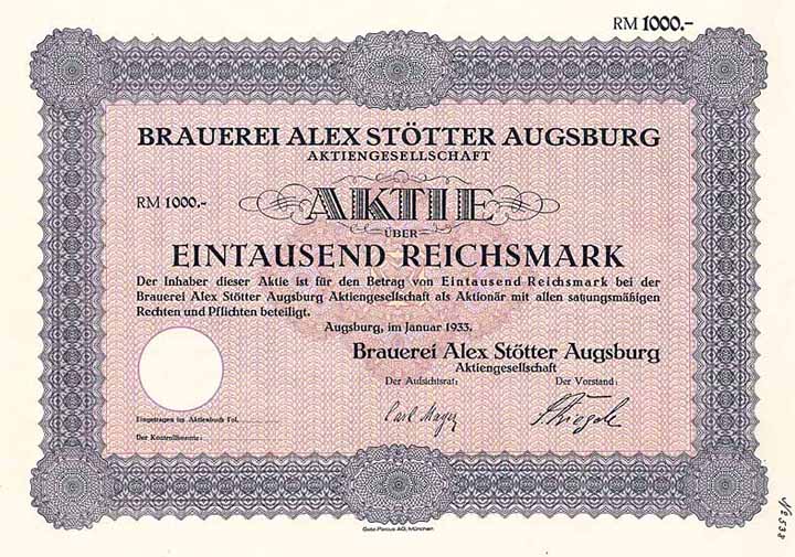 Brauerei Alex Stötter Augsburg AG