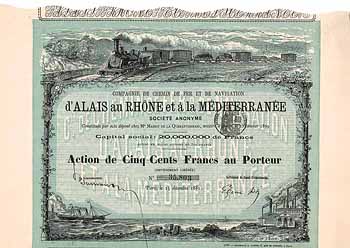 Cie. de Chemins de Fer et de Navigation d'Alais au Rhone S.A.