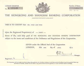 Hongkong and Shanghai Banking Corp.