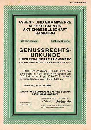 Asbest- und Gummiwerke Alfred Calmon AG