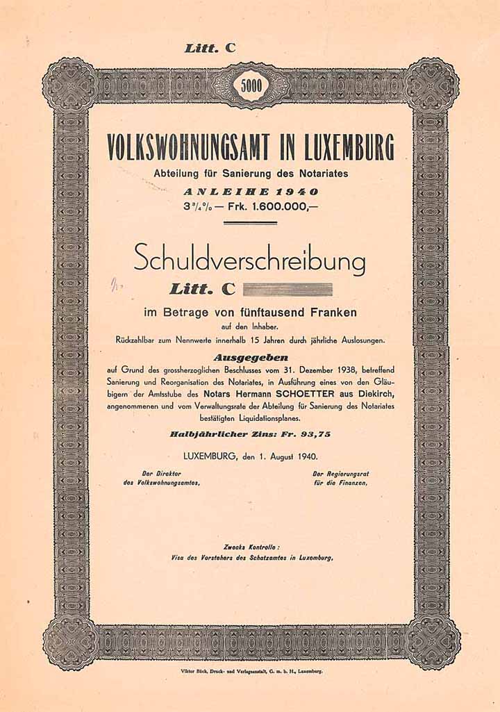 Volkswohnungsamt in Luxemburg