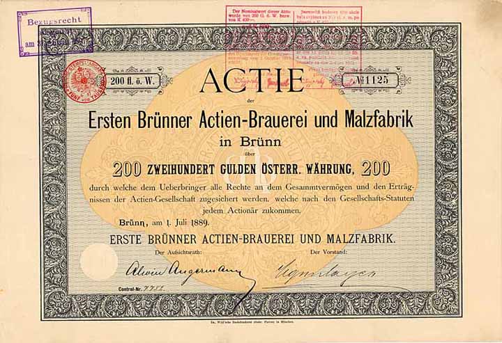 Erste Brünner Actien-Brauerei und Malzfabrik