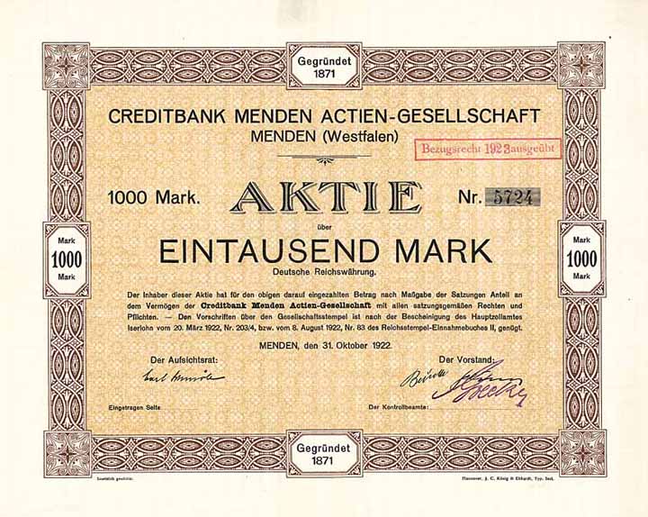 Creditbank Menden AG