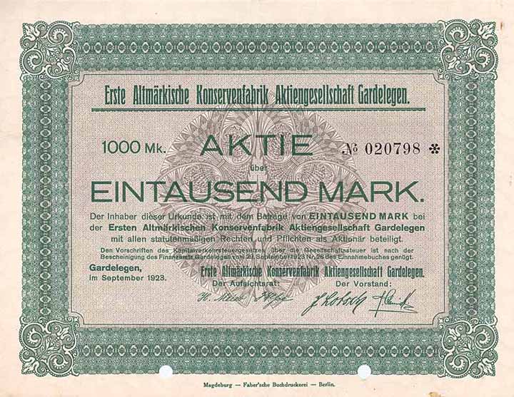 Erste Altmärkische Konserven-Fabrik AG