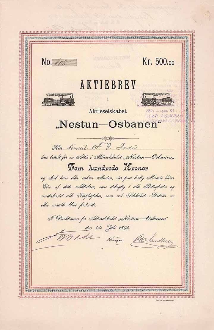 Aktieselskabet Nestun-Osbanen