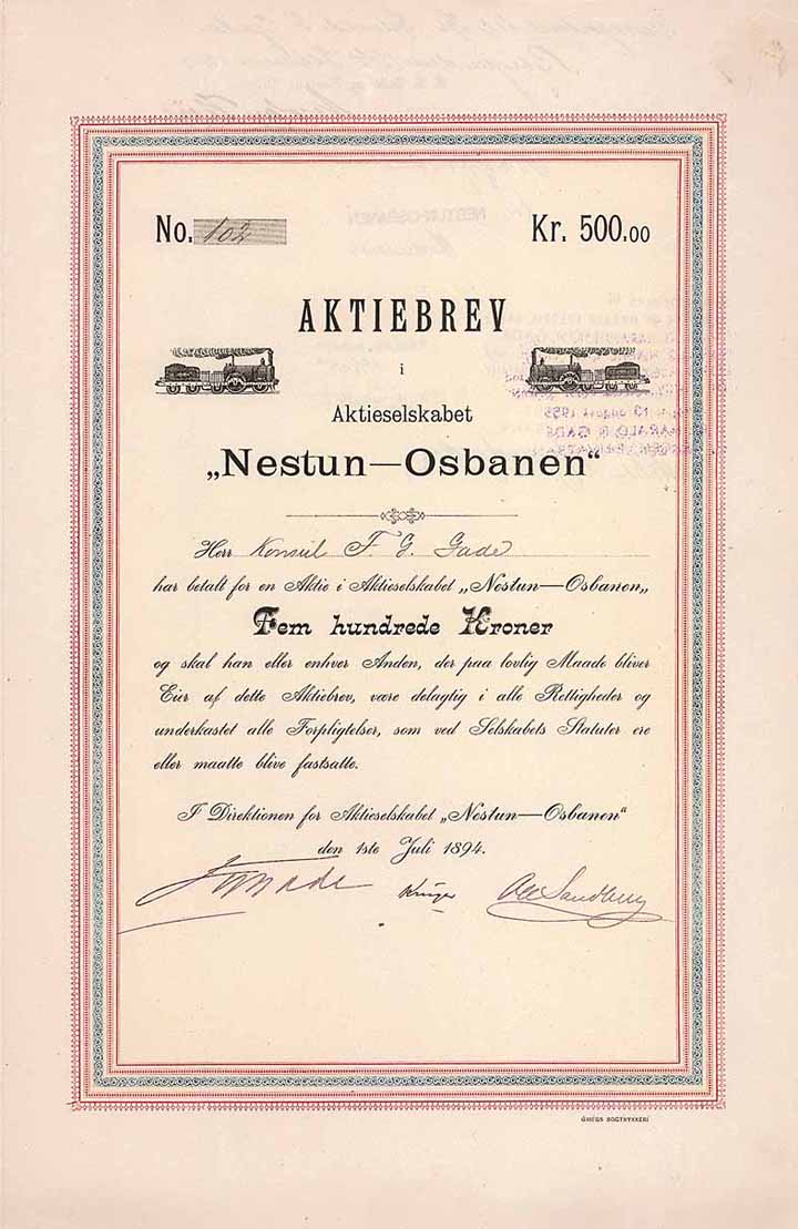 Aktieselskabet Nestun-Osbanen