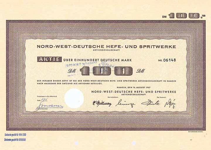 Nord-West-Deutsche Hefe- und Spritwerke AG