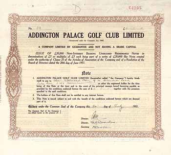 Addington Palace Golf Club Ltd.