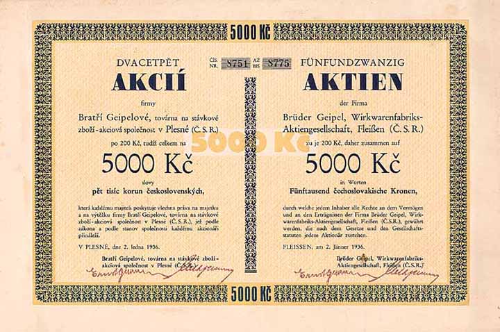 Brüder Geipel, Wirkwarenfabrikes-AG, Fleißen
