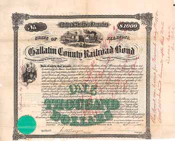 Illinois South Eastern Railway (Gallatin County RR Bond)