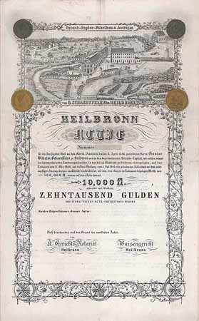 Patent-Papier-Fabriken & Anwesen von G. Schaeuffelen in Heilbronn