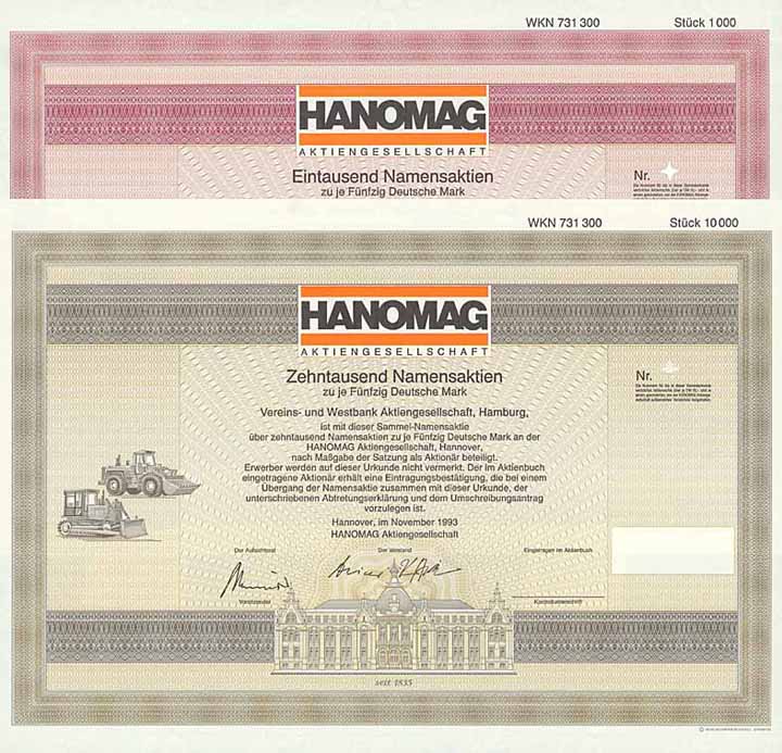 Hanomag AG (2 Stücke)